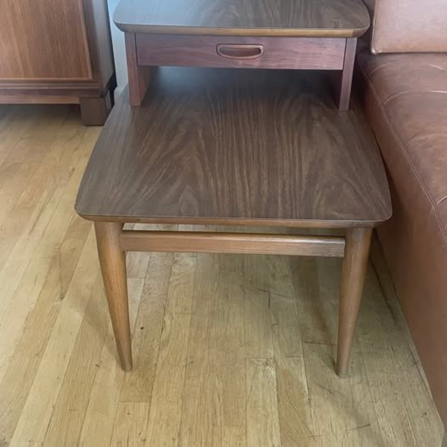 Lane Furniture Dark Brown Wood Nightstands - image-1