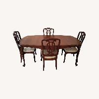 Lenoir Vintage/Antique Dark Brown Wood Dining Set
