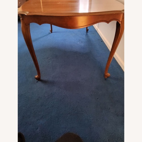 Used Lenoir Vintage/Antique Dark Brown Wood Dining Set for sale on AptDeco