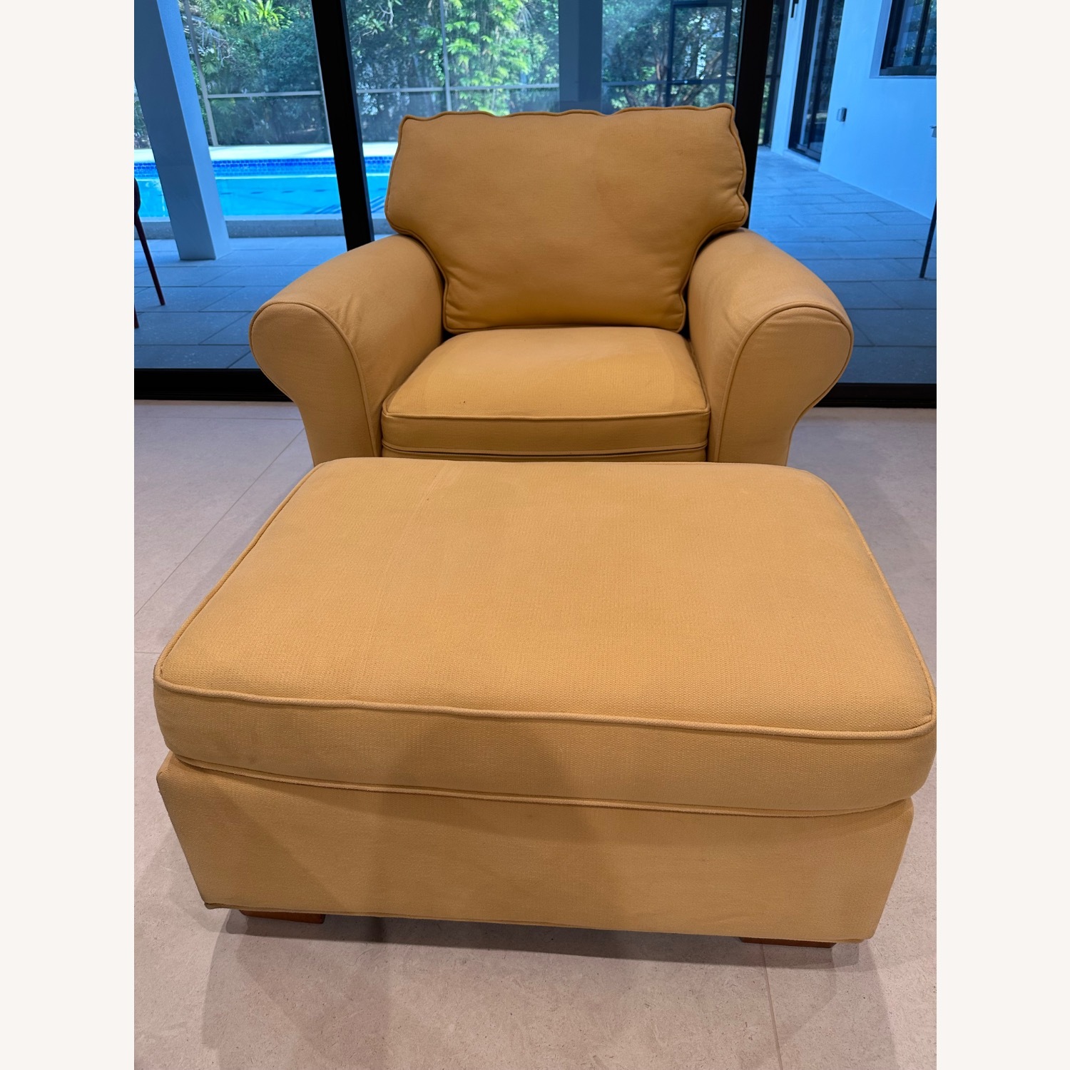 Rooms To Go Yellow Fabric Armchair - image-1