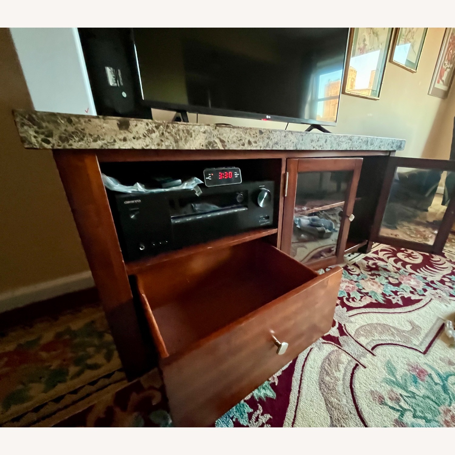 Bob's Discount Furniture Dark Brown TV Console - image-15