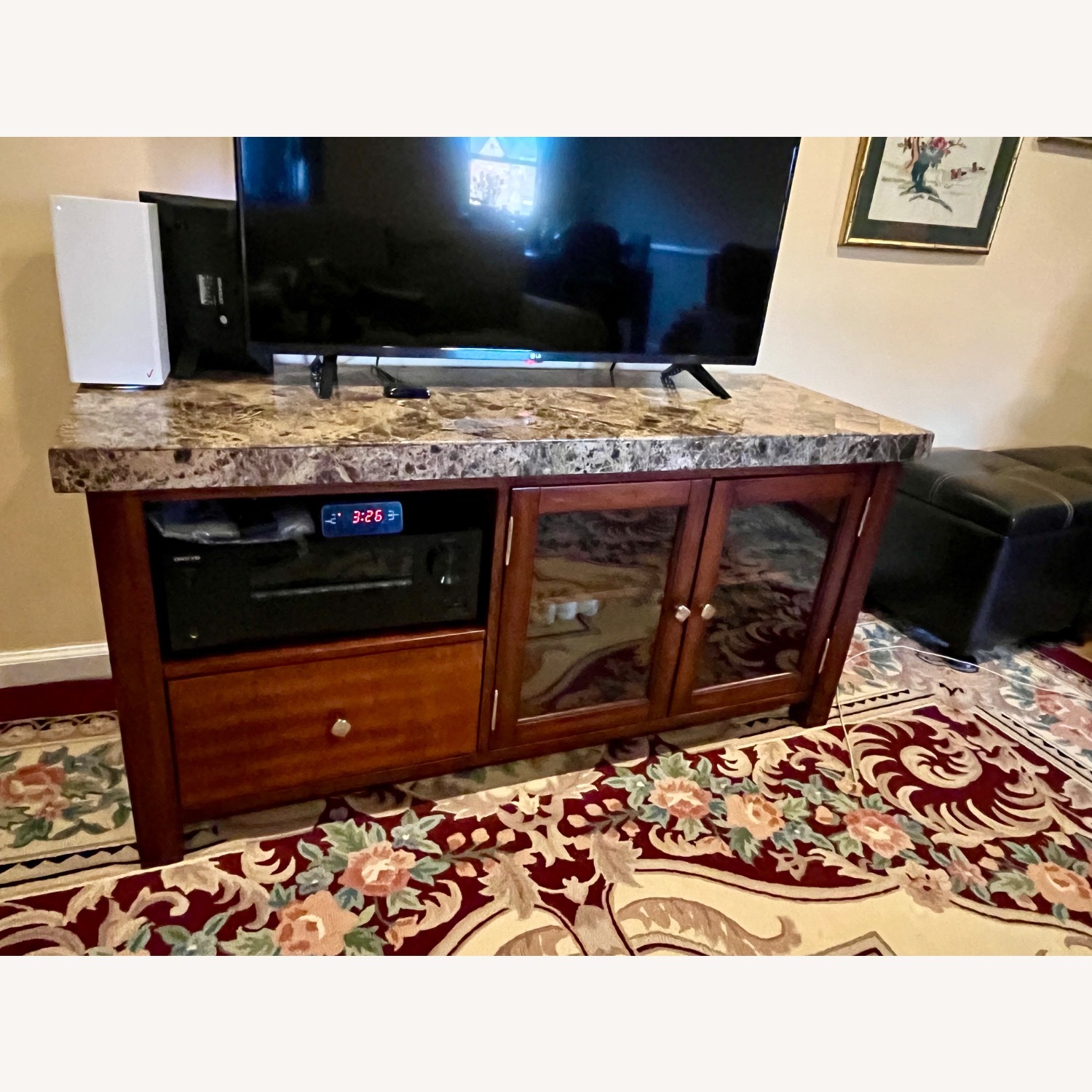Bob's Discount Furniture Dark Brown TV Console - image-7