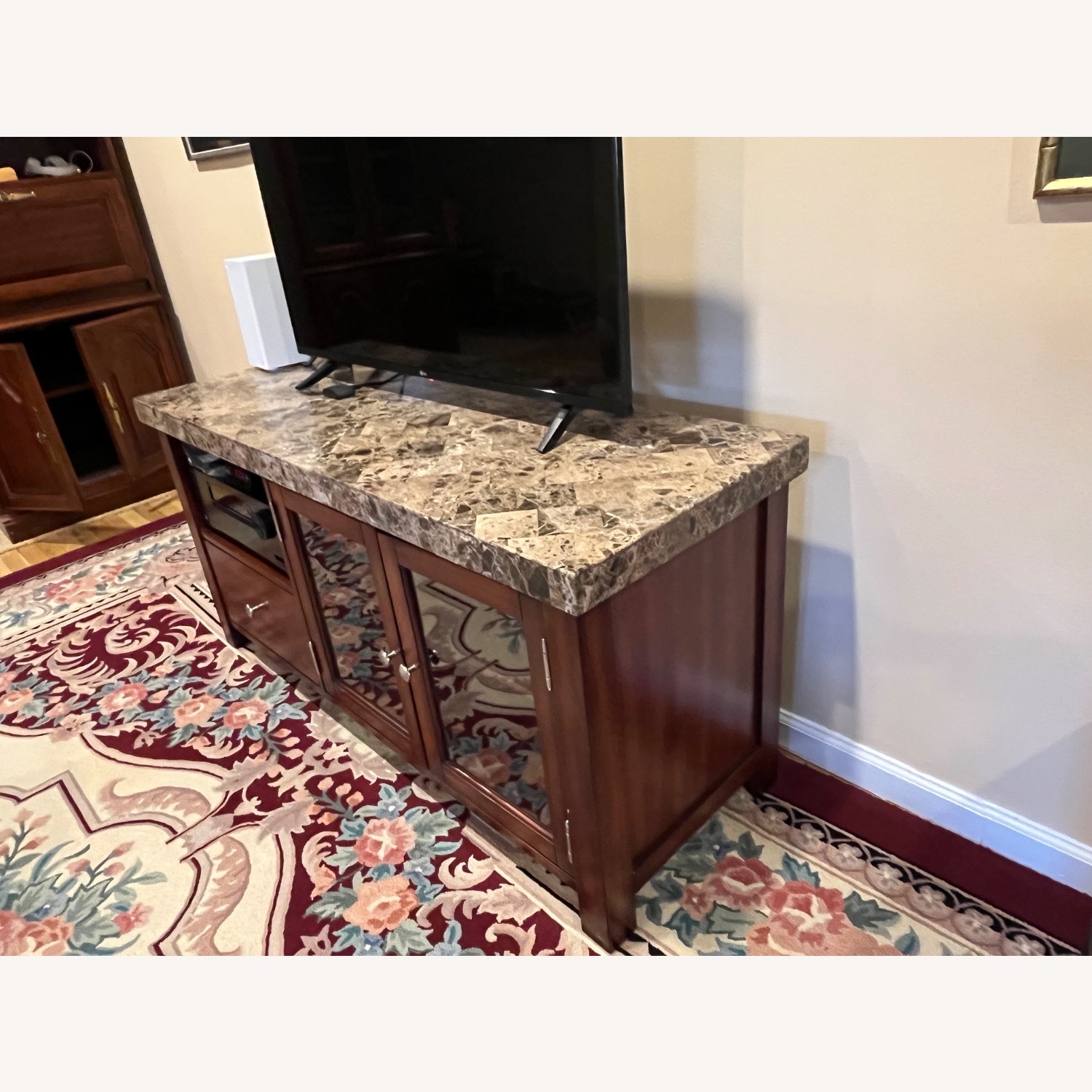 Bob's Discount Furniture Dark Brown TV Console - image-3