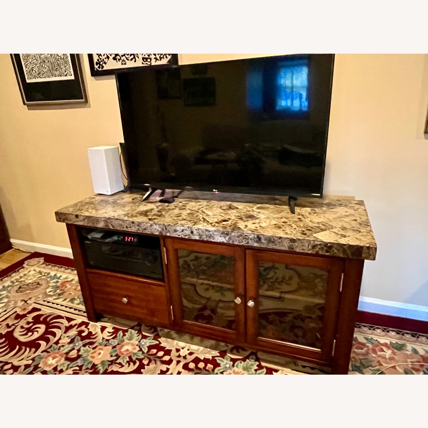 Bob's Discount Furniture Dark Brown TV Console - image-2