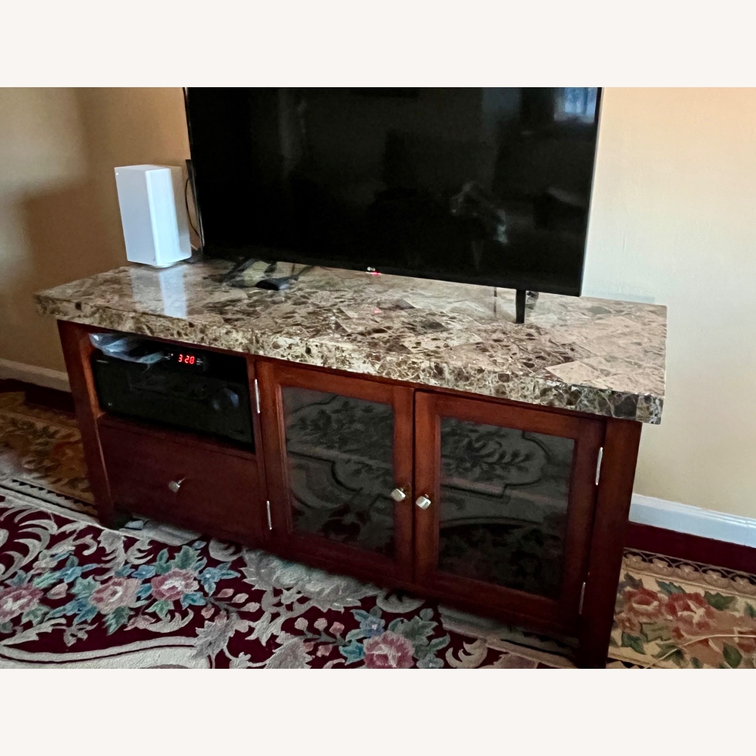 Bob's Discount Furniture Dark Brown TV Console - image-10