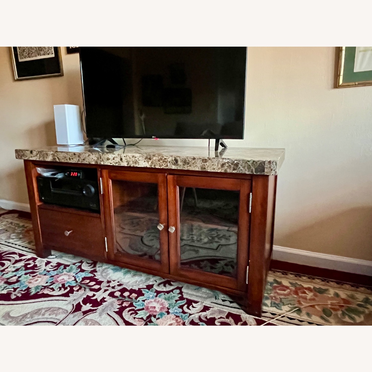 Bob's Discount Furniture Dark Brown TV Console - image-11