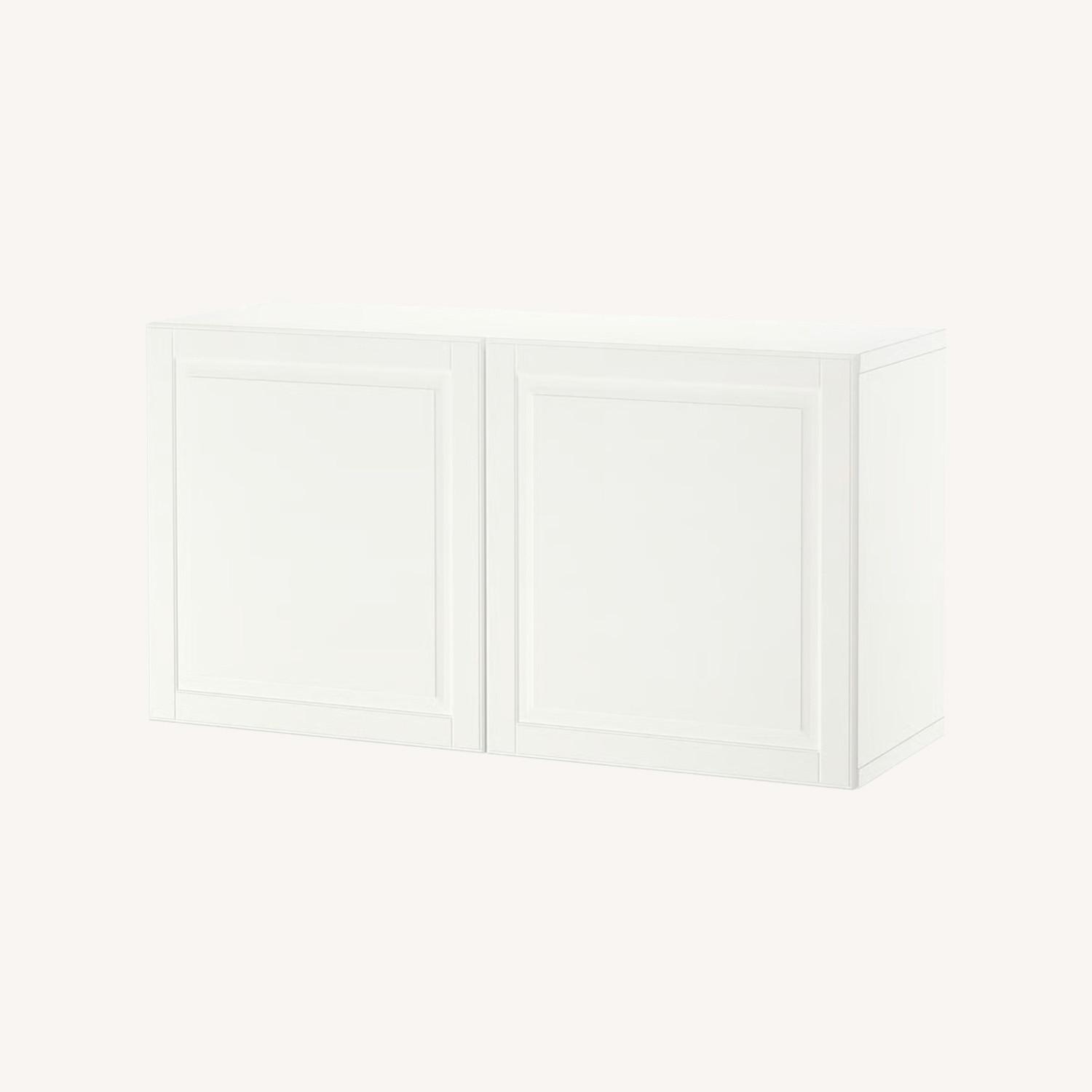 IKEA Besta White Wood Media Storage and Cabinet - image-0