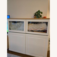 IKEA Besta White Wood Media Storage and Cabinet