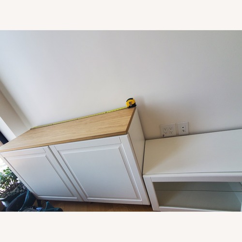 Used IKEA Besta White Wood Media Storage and Cabinet for sale on AptDeco