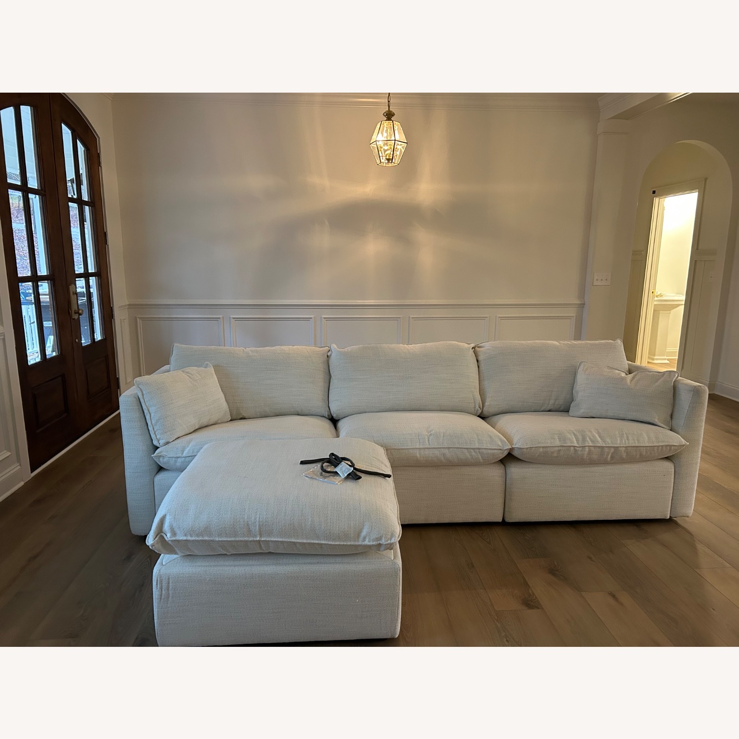 Chita Living Cream Fabric 3+ Piece Sectional - image-1