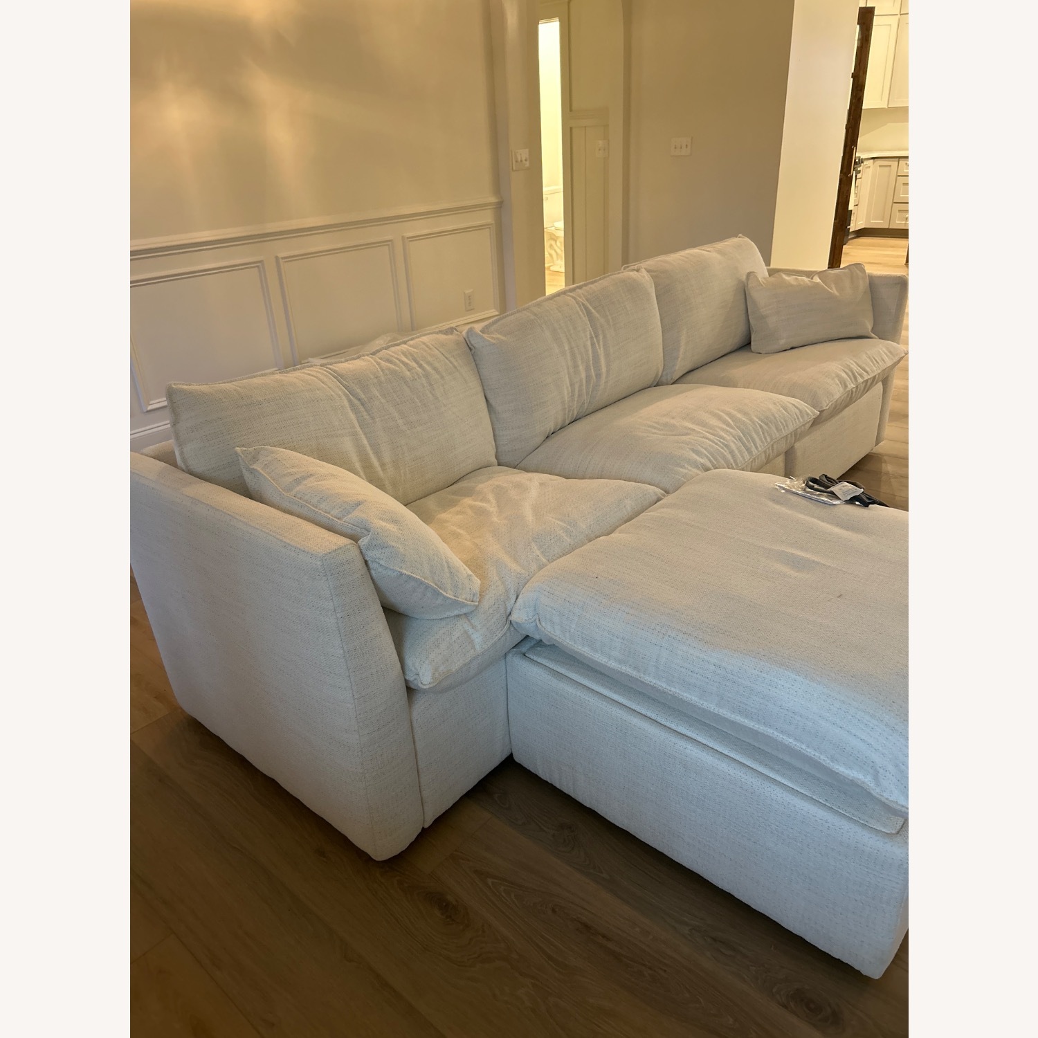 Chita Living Cream Fabric 3+ Piece Sectional - image-3