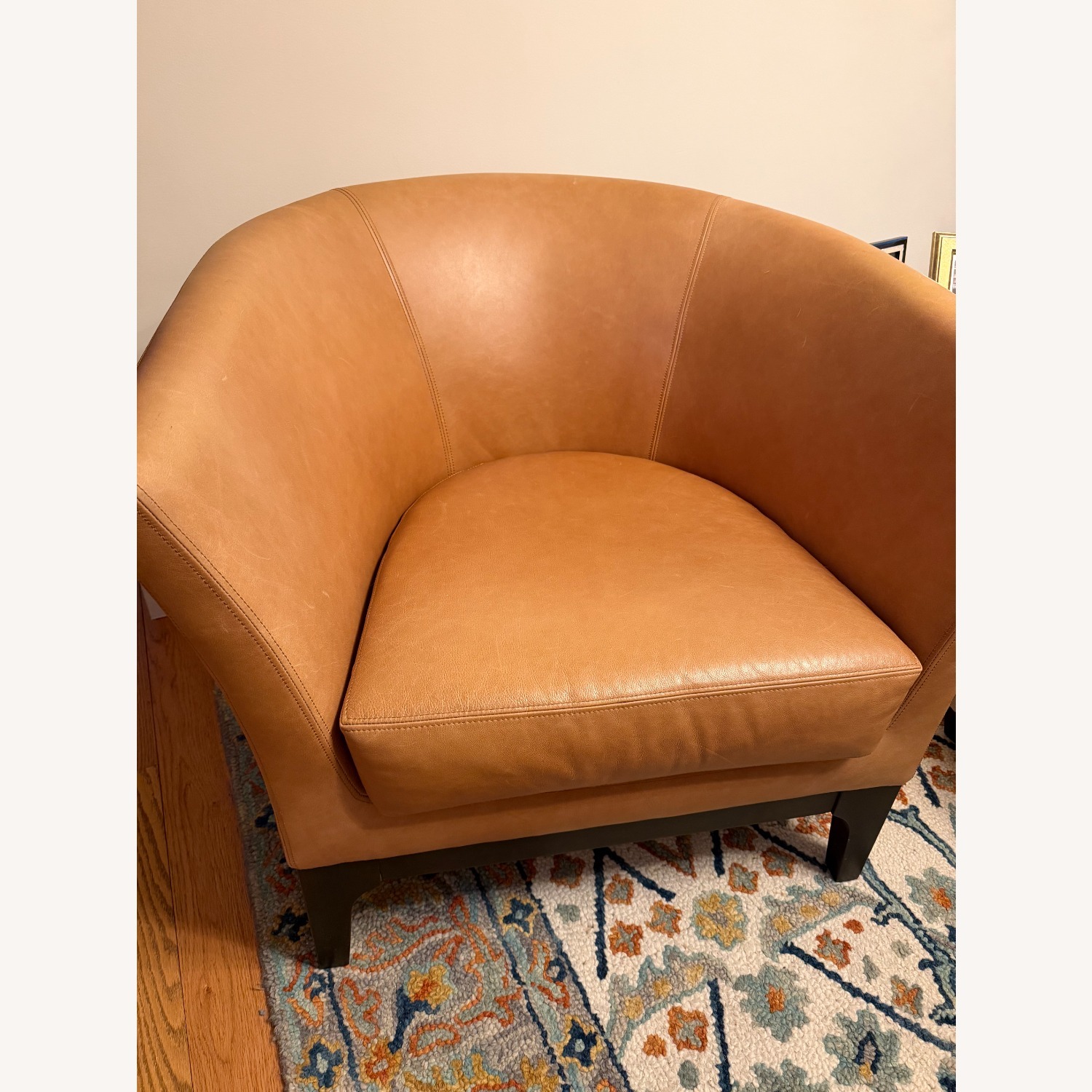 West Elm Tulip Leather Chair - image-5