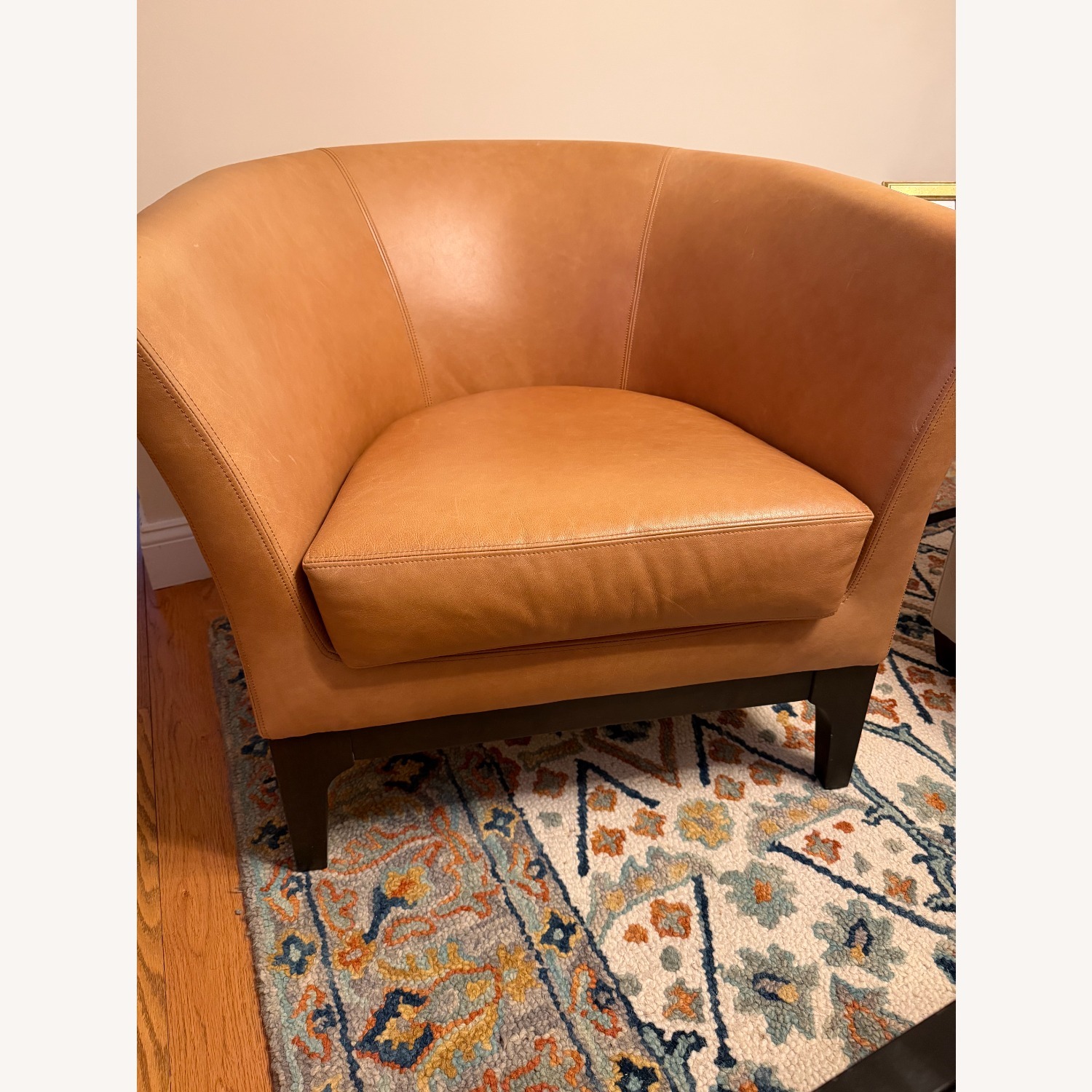 West Elm Tulip Leather Chair - image-1