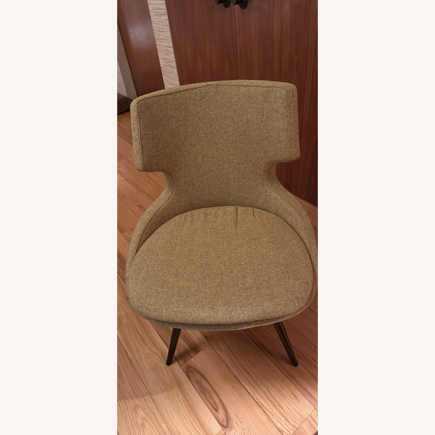 SohoConcept Green Gold Fabric Dining Chairs - image-1