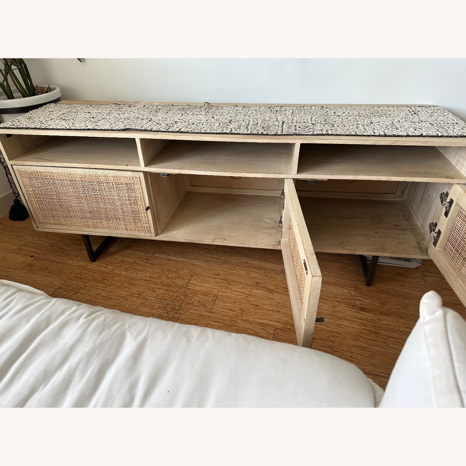 Pottery Barn Natural Wood Media Storage - image-2