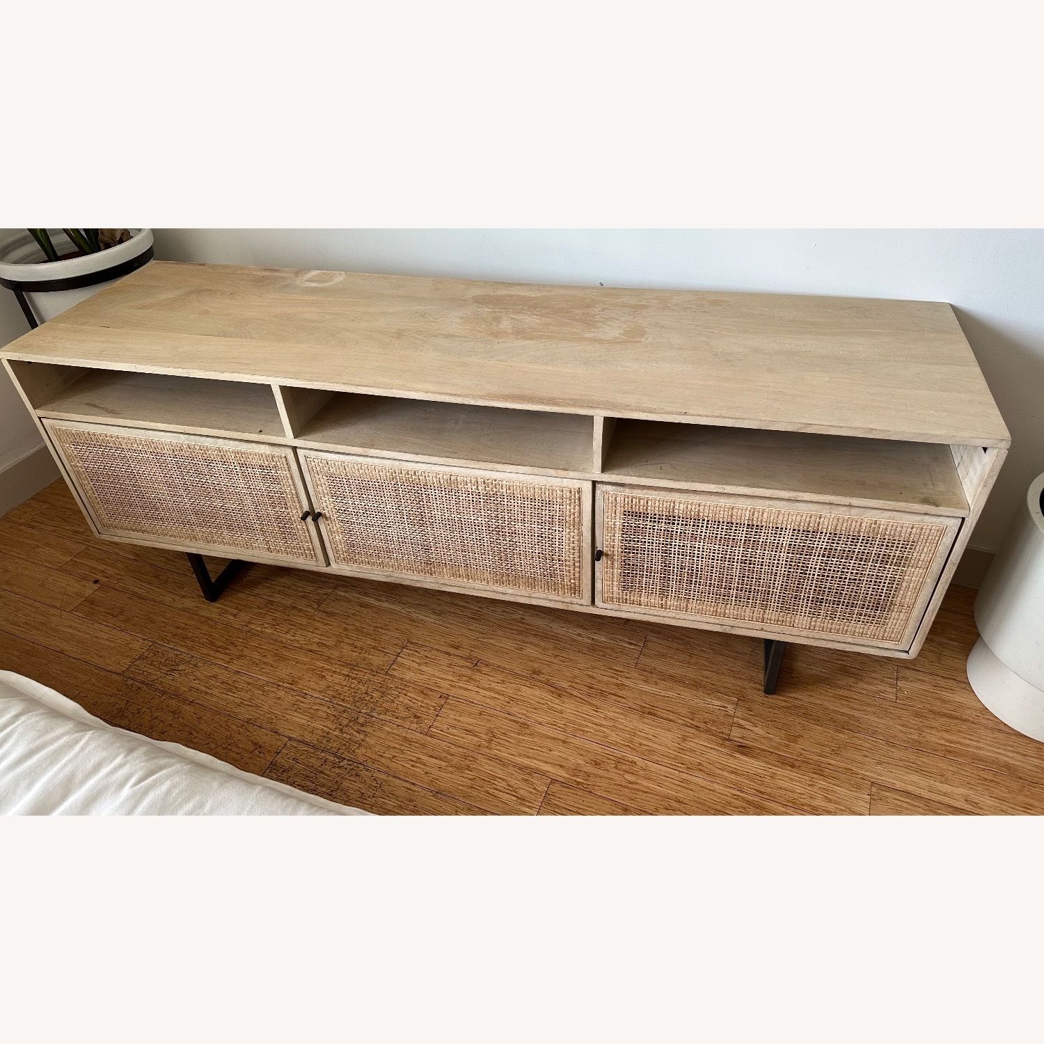 Pottery Barn Natural Wood Media Storage - image-3