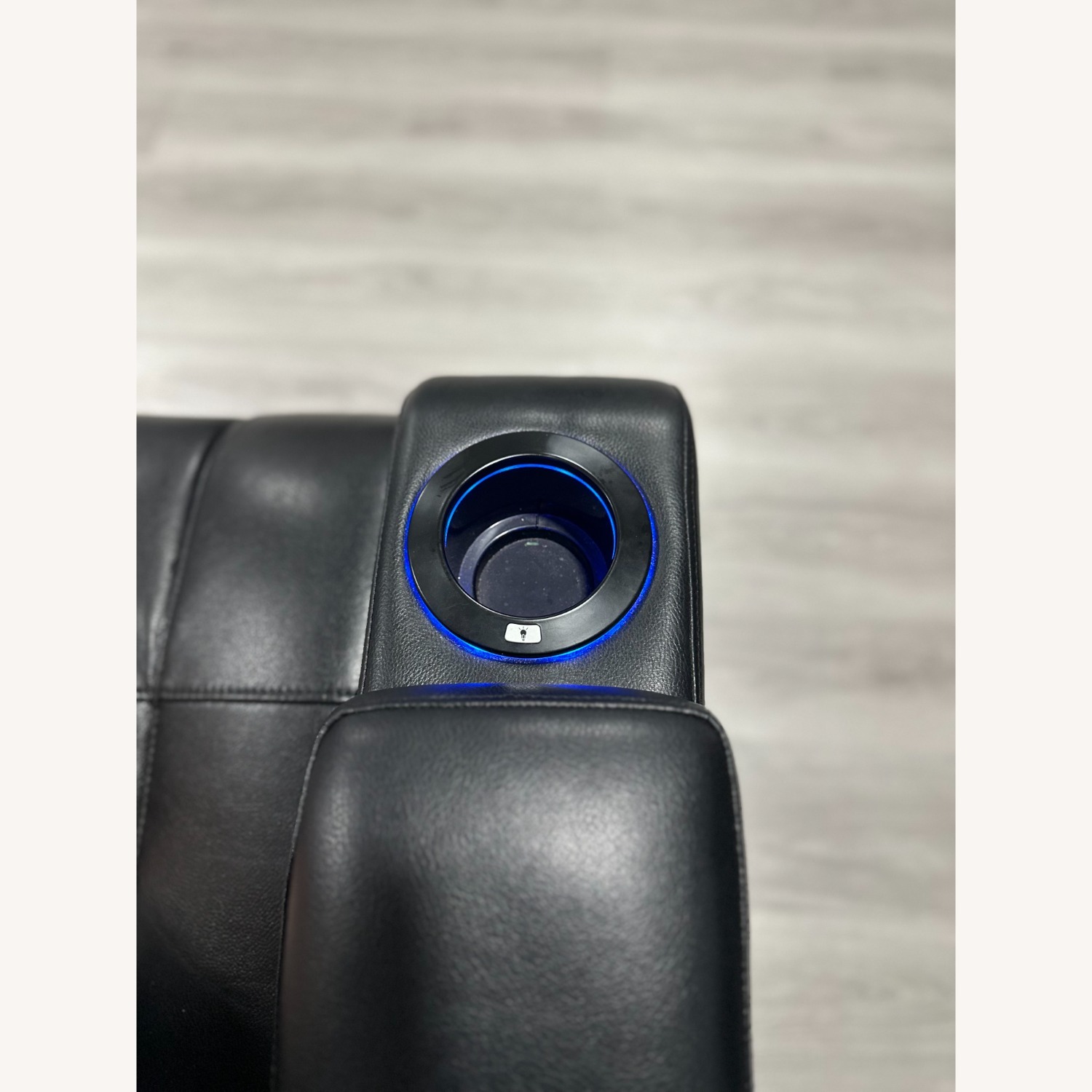 Rooms To Go  Black Leather 2 Seater Sofa - image-4