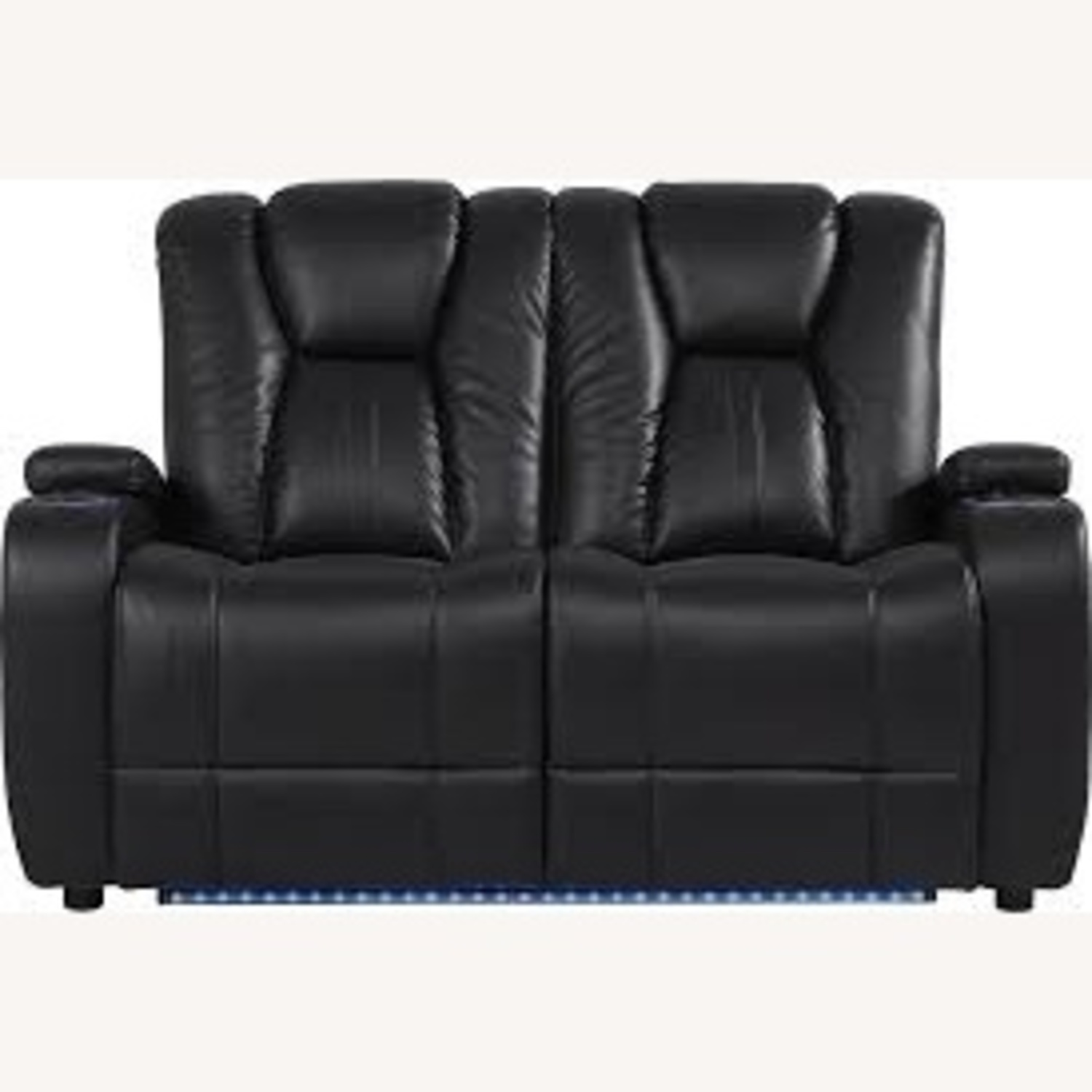 Rooms To Go  Black Leather 2 Seater Sofa - image-6