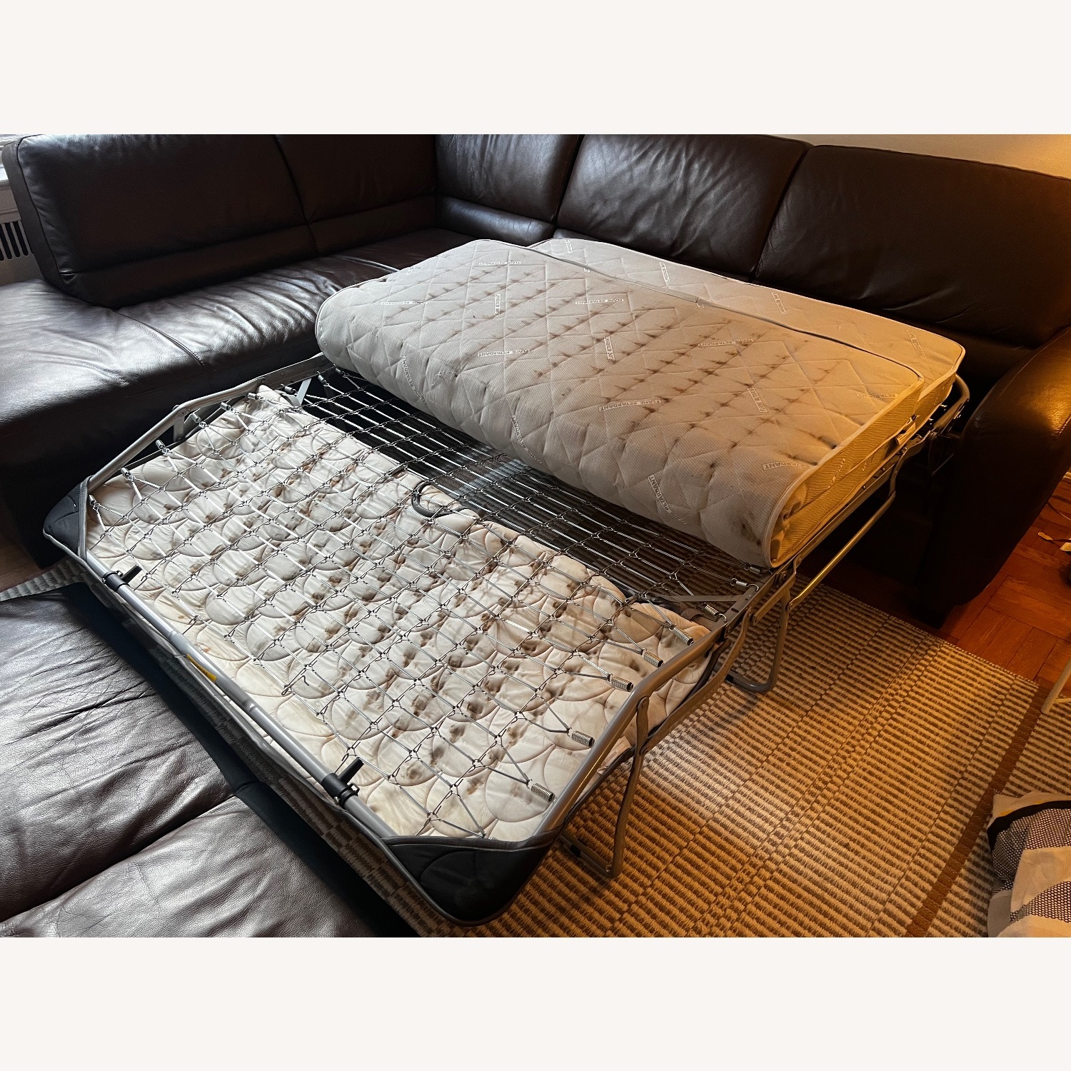 Italsofa Dark Brown Leather 2 Piece Sectional - image-10