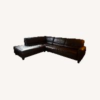 Italsofa Dark Brown Leather 2 Piece Sectional
