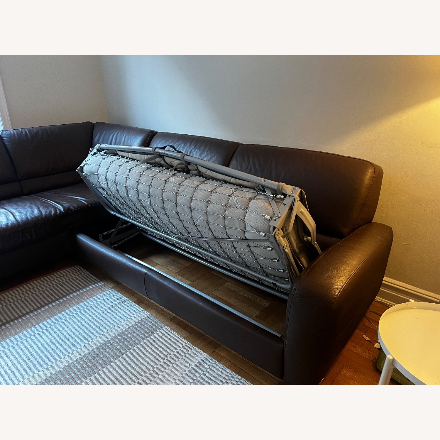 Italsofa Dark Brown Leather 2 Piece Sectional - image-7