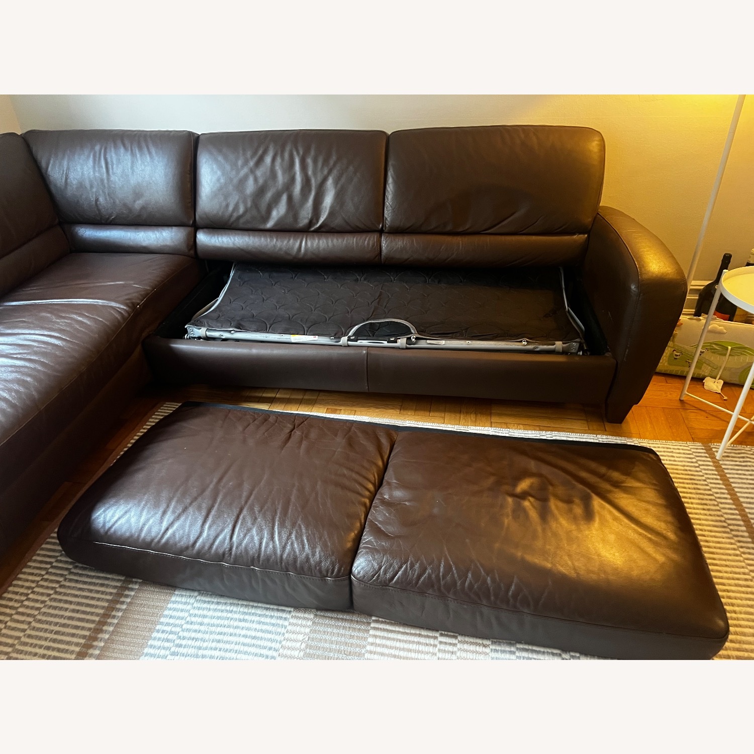 Italsofa Dark Brown Leather 2 Piece Sectional - image-6