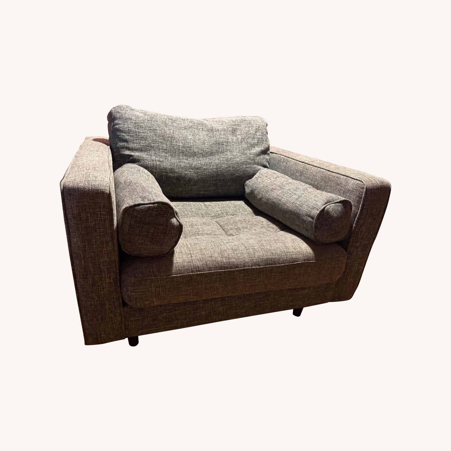 Article Sven Dark Gray Fabric Accent Chair - image-0