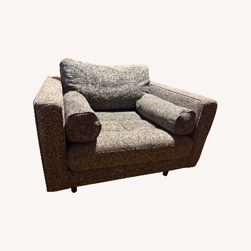 Used Article Sven Dark Gray Fabric Accent Chair for sale on AptDeco