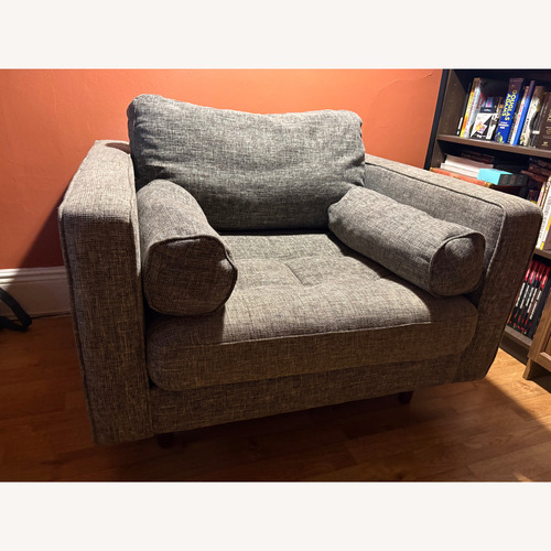 Used Article Sven Dark Gray Fabric Accent Chair for sale on AptDeco