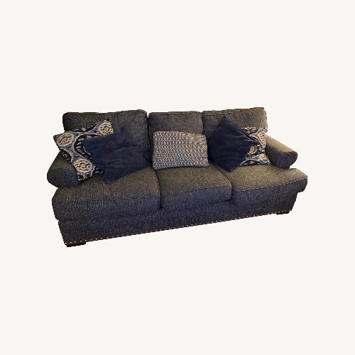 Used Bob's Discount Furniture Montana Blue 3+ Seater Sofa for sale on AptDeco