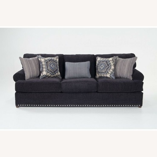 Used Bob's Discount Furniture Montana Blue 3+ Seater Sofa for sale on AptDeco