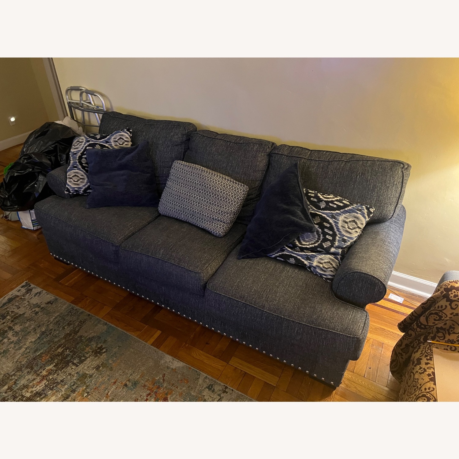 Bob's Discount Furniture Montana Blue 3+ Seater Sofa - image-3