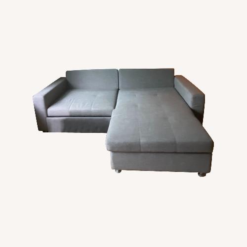 Used Gray Fabric 2 Piece Sectional Bed & Storage for sale on AptDeco