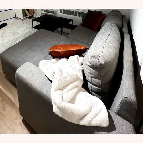 Used Gray Fabric 2 Piece Sectional Bed & Storage for sale on AptDeco