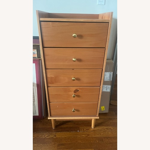 Used Wayfair Wade Logan Light Brown Wood Dresser for sale on AptDeco