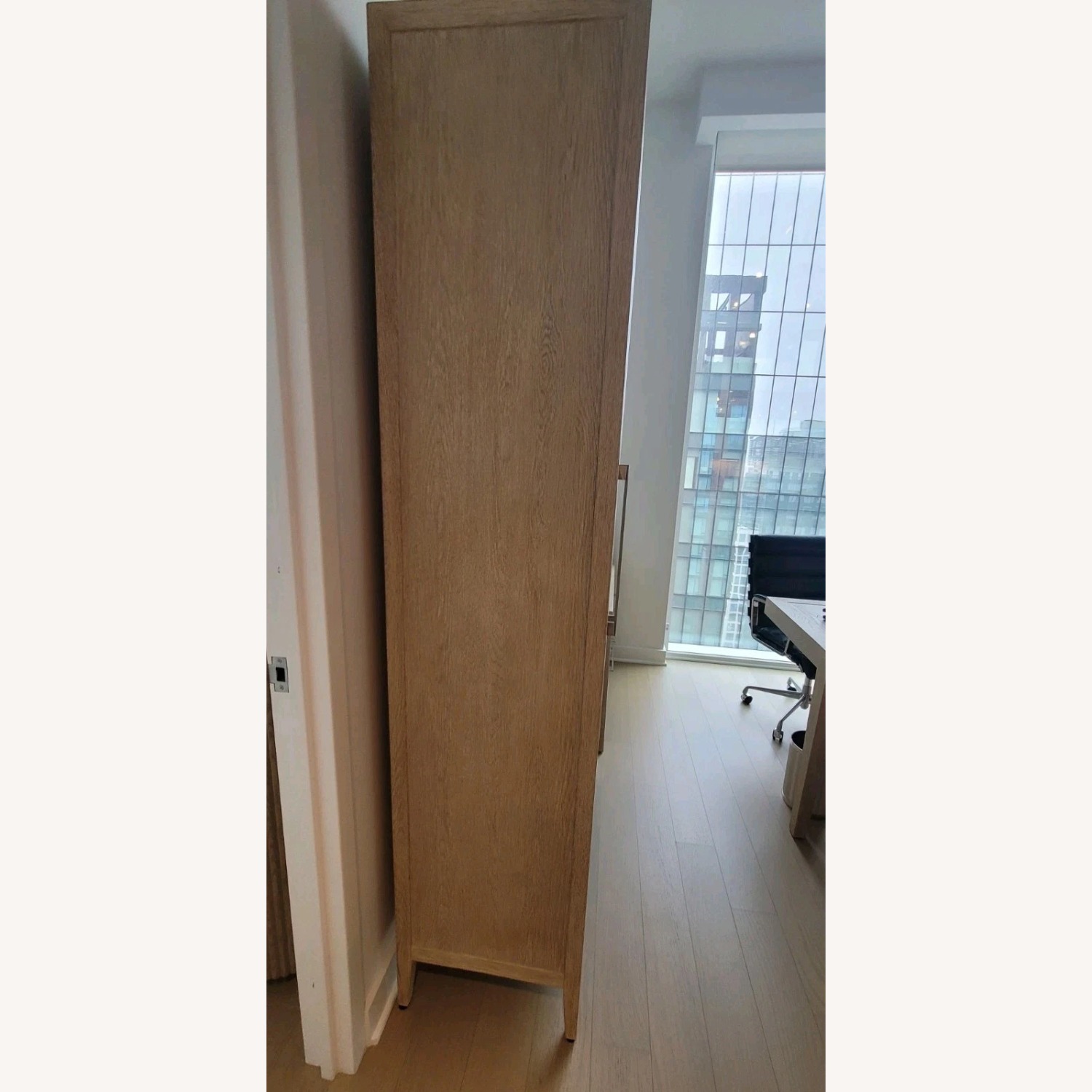 Restoration Hardware Whitewashed Oak French Contemporary Cabinet - image-5