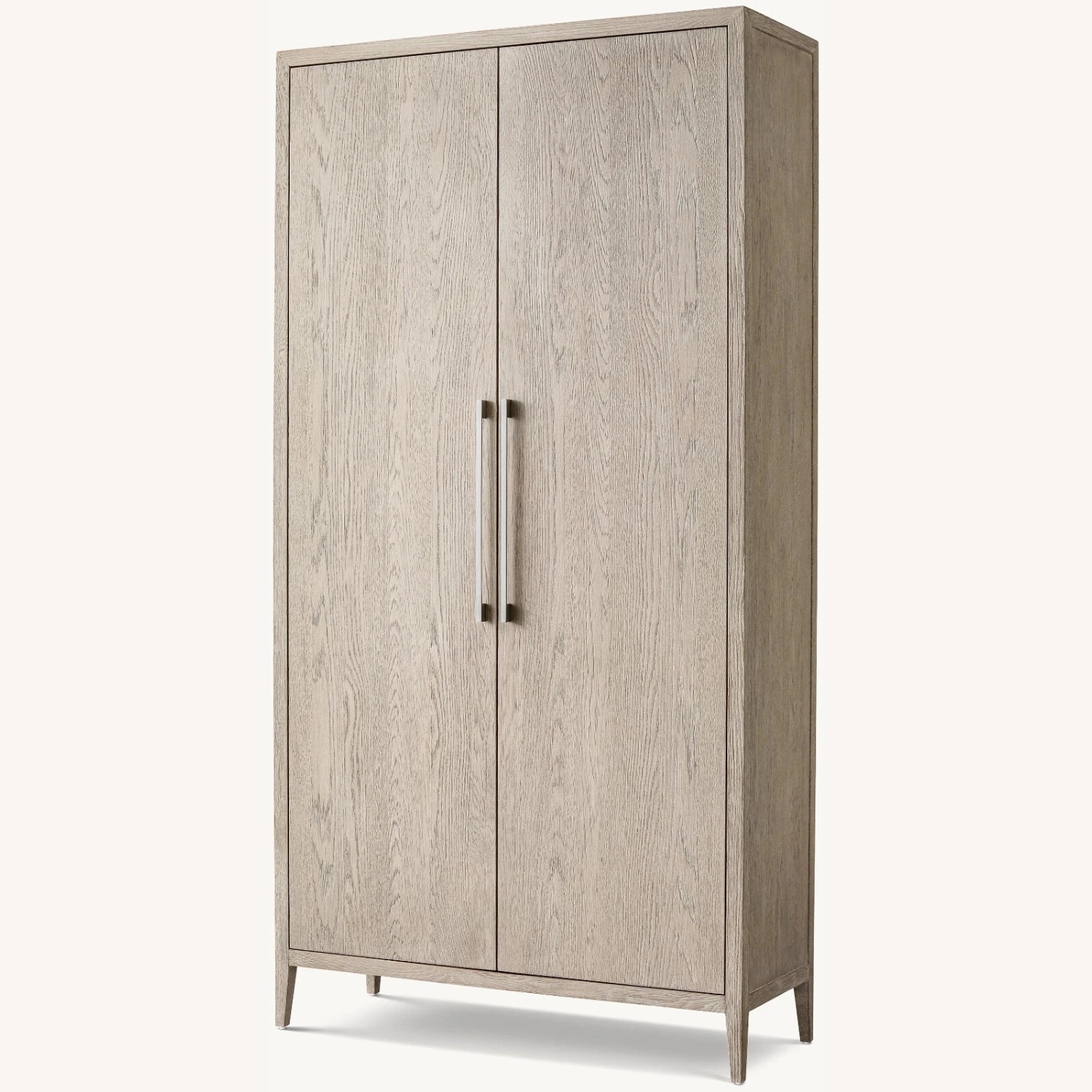 Restoration Hardware Whitewashed Oak French Contemporary Cabinet - image-2
