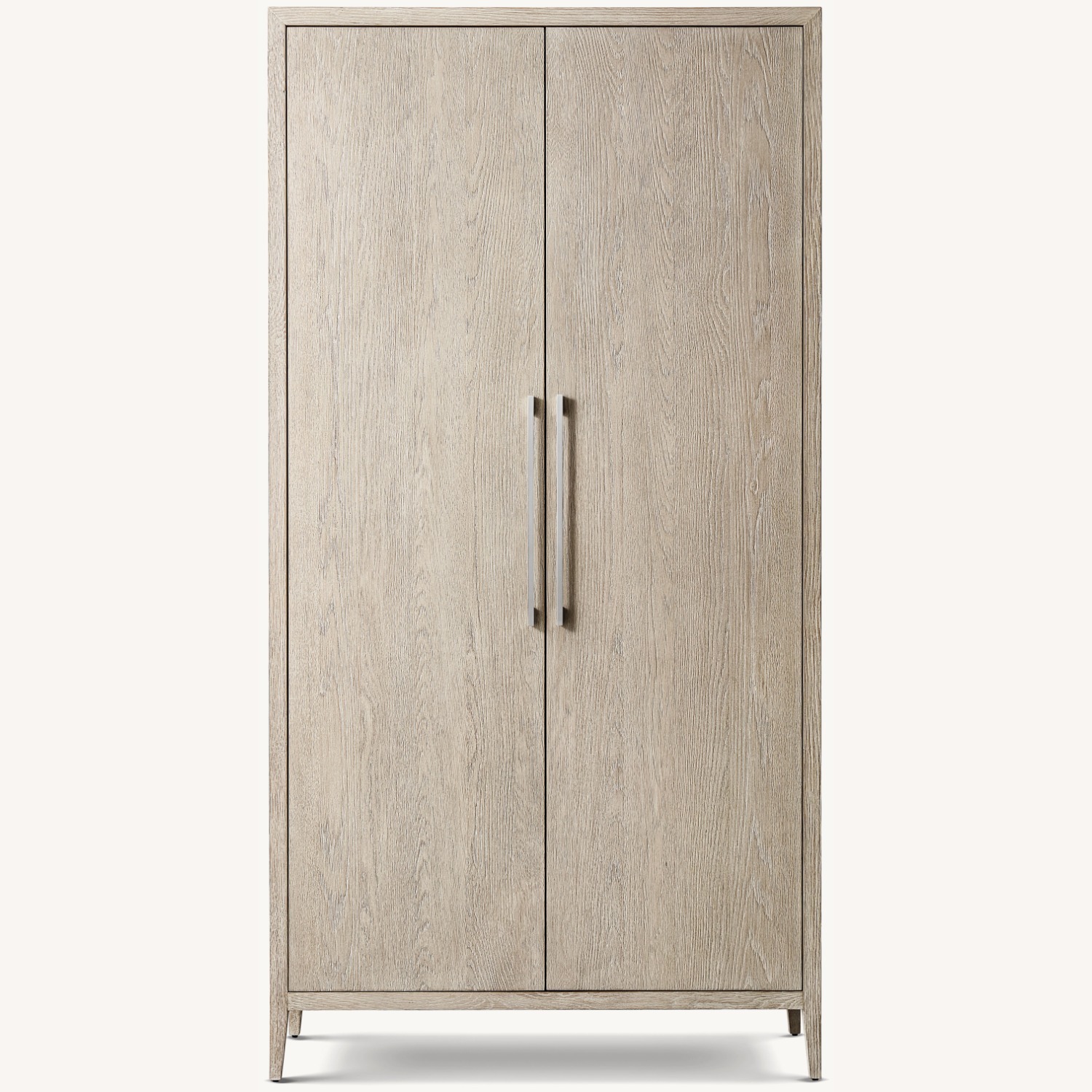 Restoration Hardware Whitewashed Oak French Contemporary Cabinet - image-0