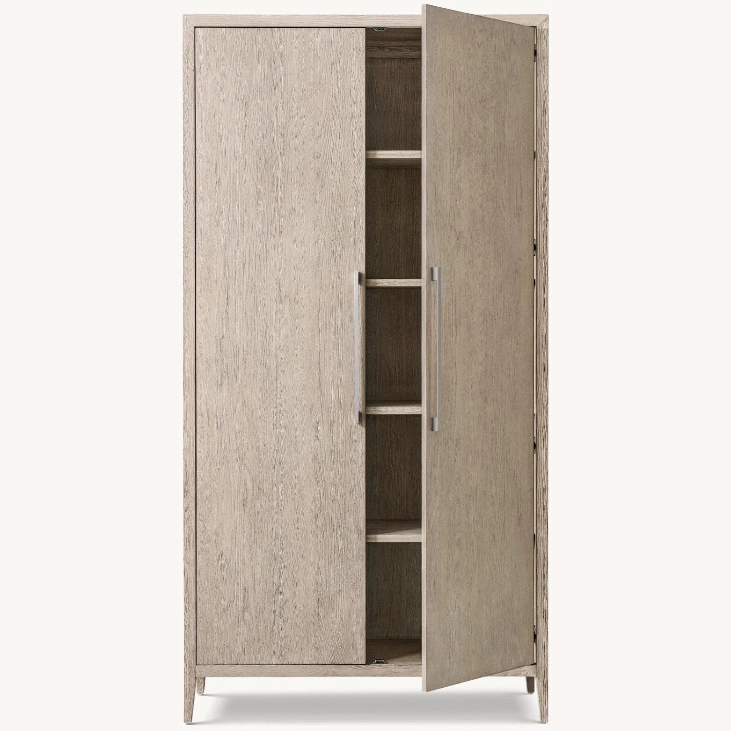 Restoration Hardware Whitewashed Oak French Contemporary Cabinet - image-4