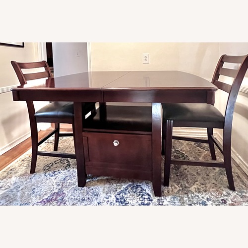 Used Bob's Discount Furniture Dark Brown Dining Set for sale on AptDeco