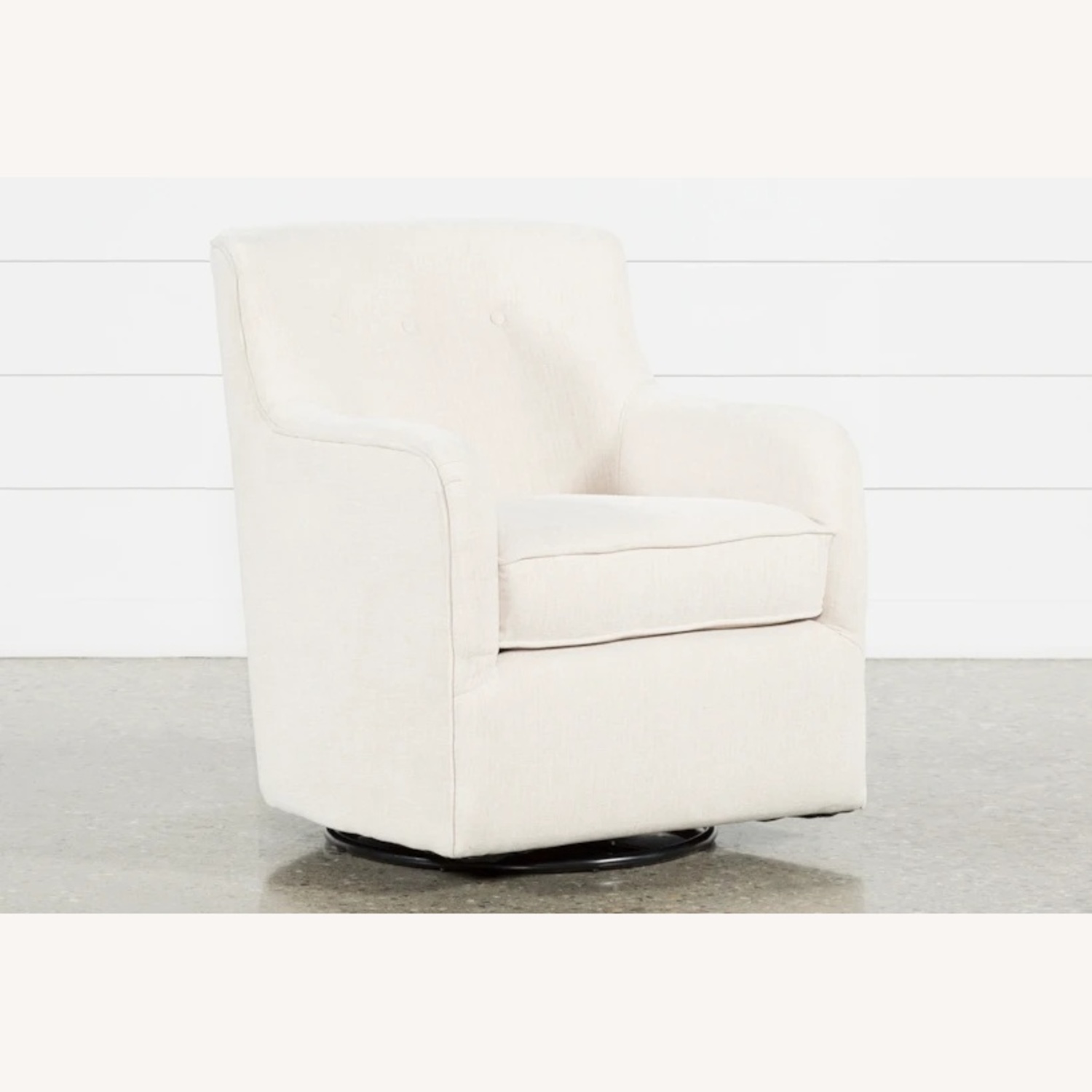 Living Spaces Fabric Swivel Glider Nursing Chair - image-5