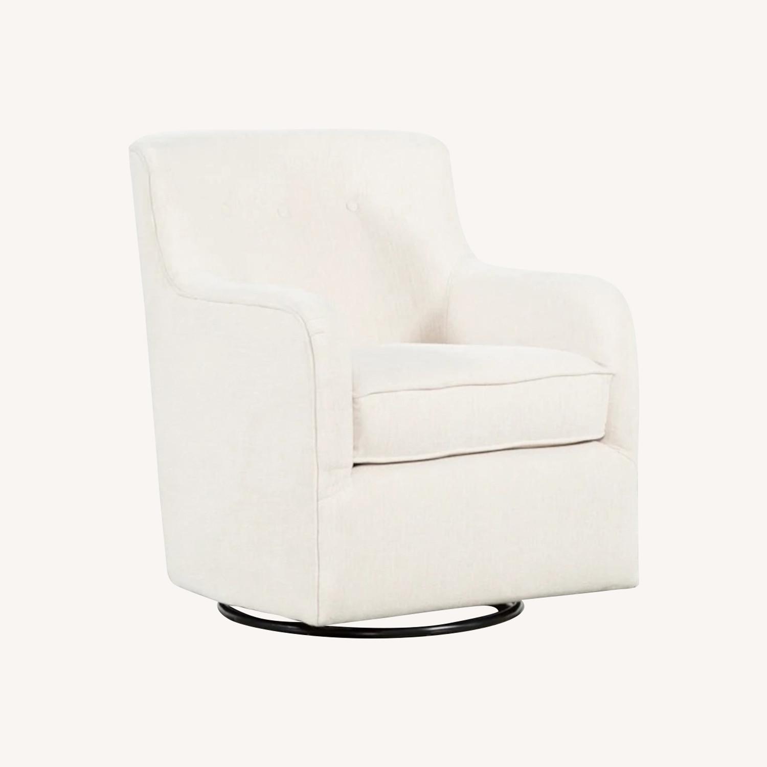 Living Spaces Fabric Swivel Glider Nursing Chair - image-0