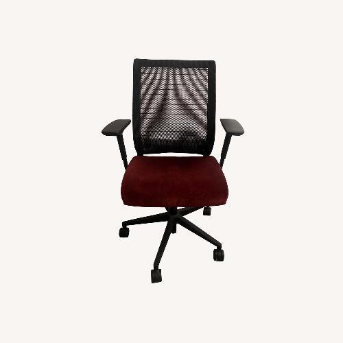 Used Steelcase Red Fabric Office Chair for sale on AptDeco