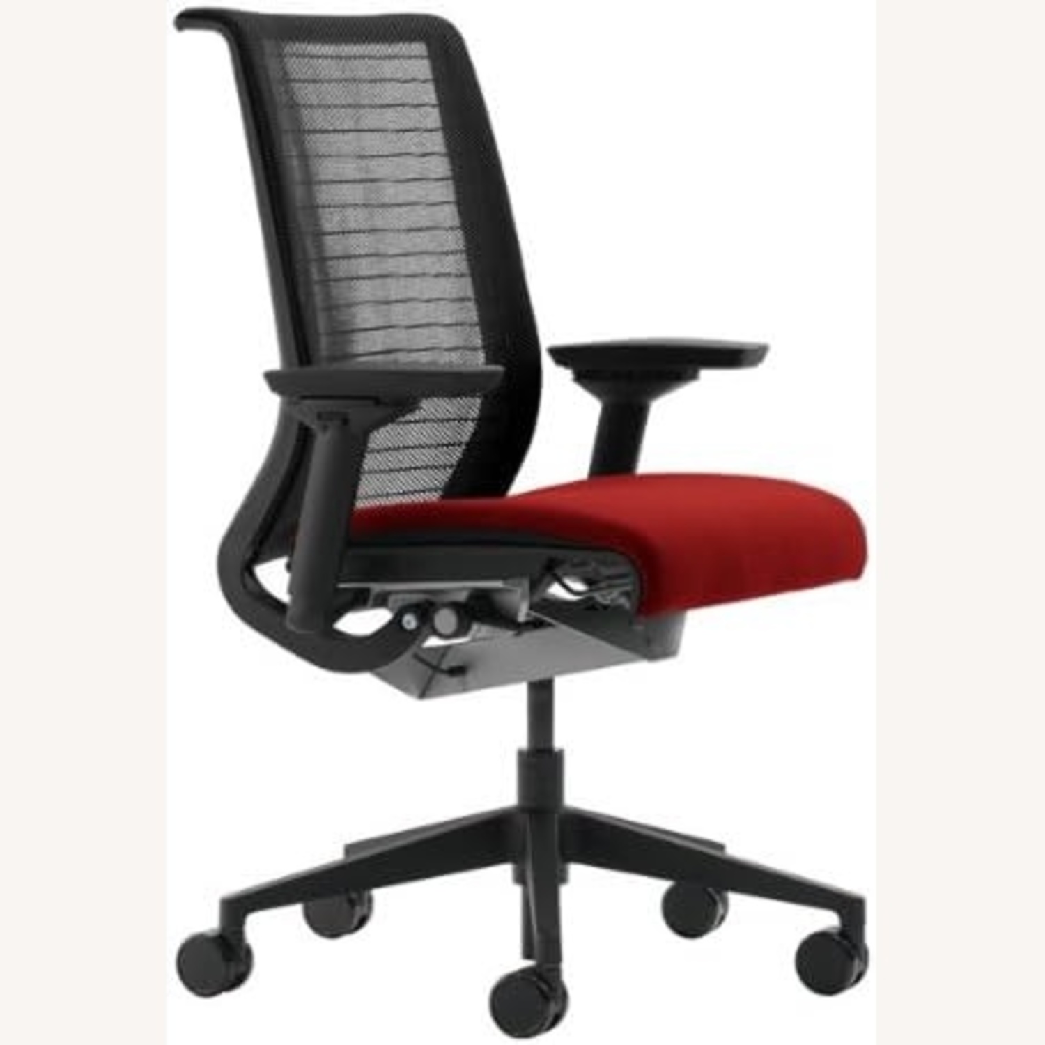 Steelcase Red Fabric Office Chair - image-6