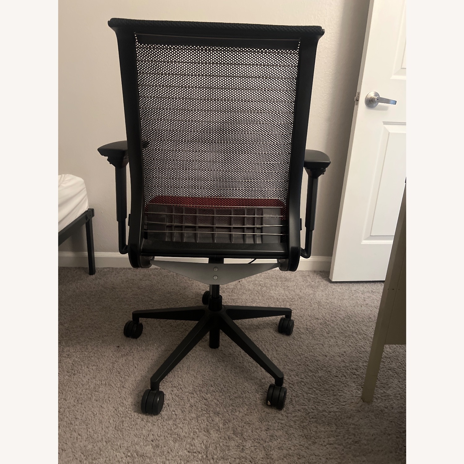 Steelcase Red Fabric Office Chair - image-4