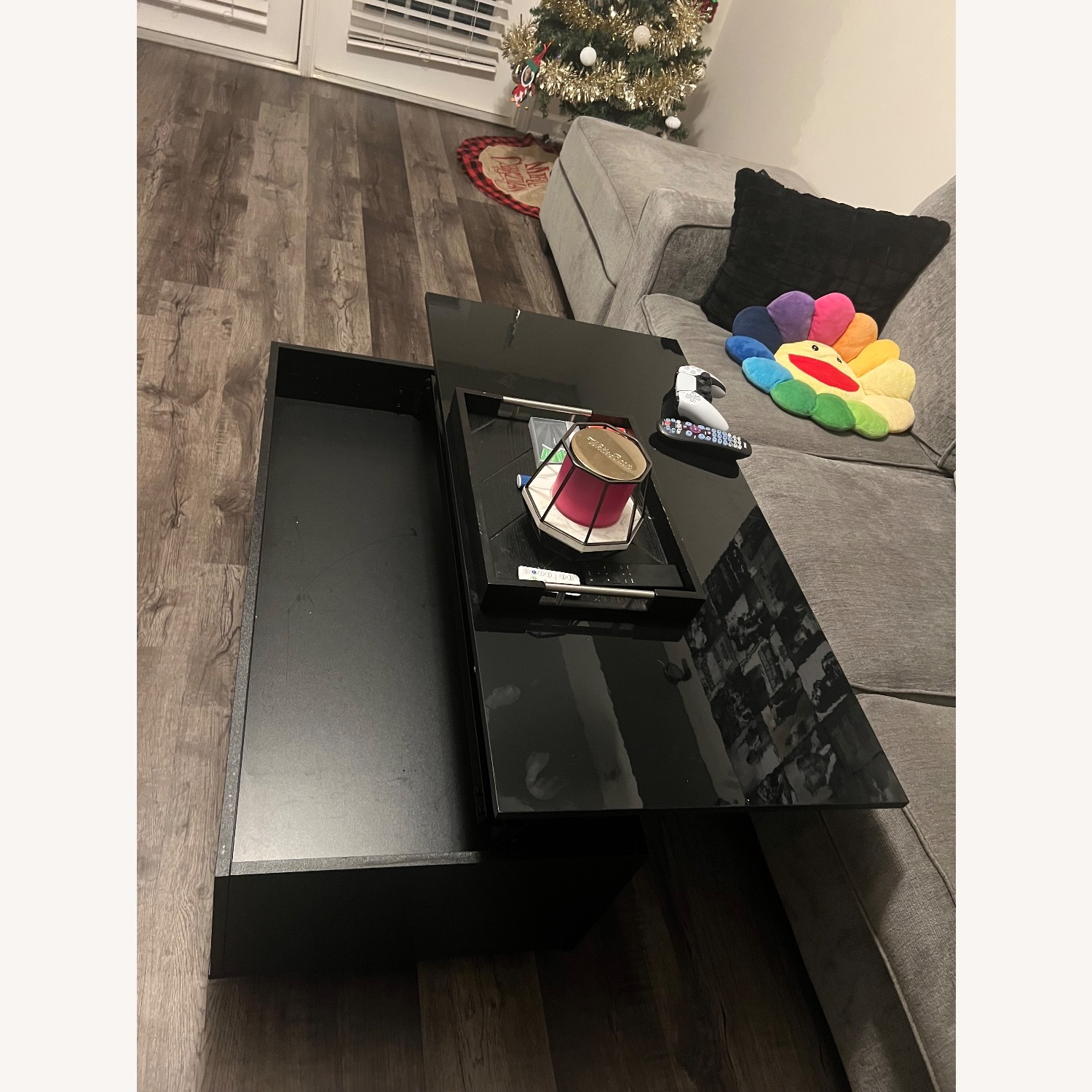 Amazon Black Glass Coffee Table - image-2