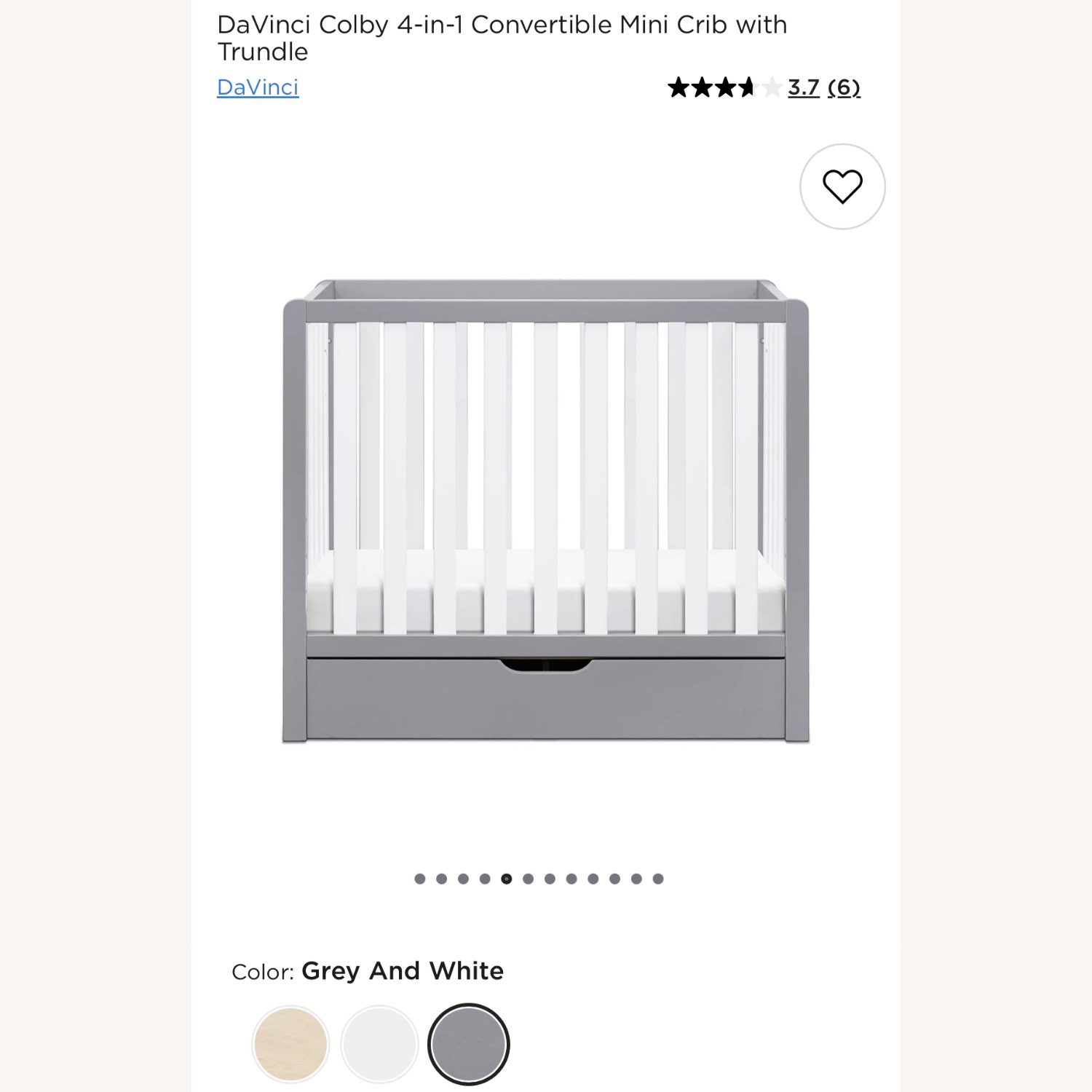 Carters DaVinci Mini Cribs Convertible - image-3