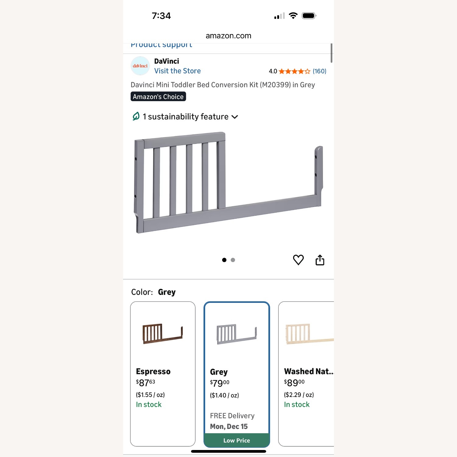 Davinci Toddler Bed Conversion Kit - image-1