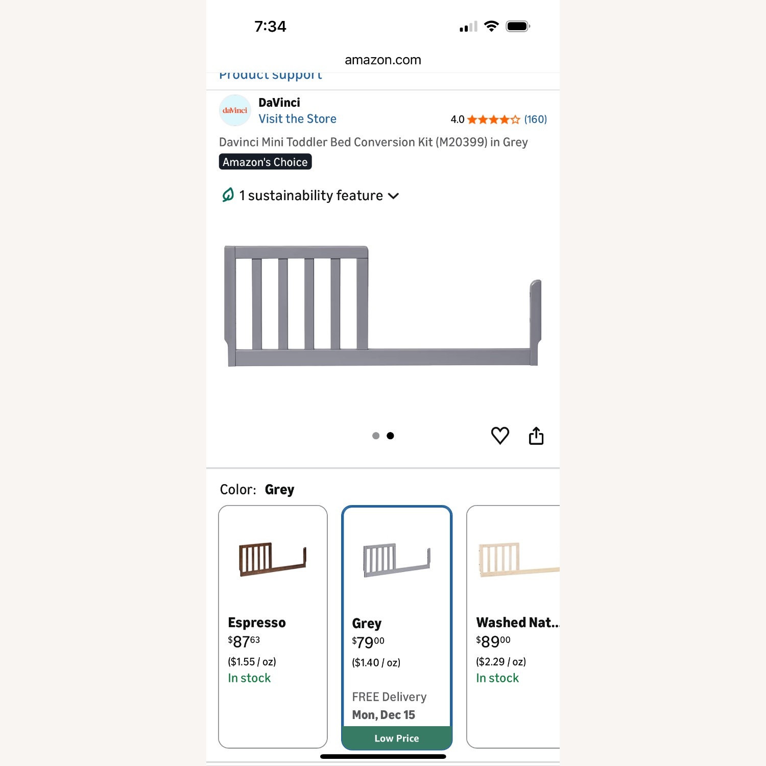 Davinci Toddler Bed Conversion Kit - image-2