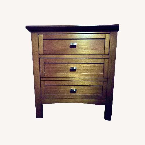 Used Orleans Honey Dark Brown Wood Nightstand for sale on AptDeco